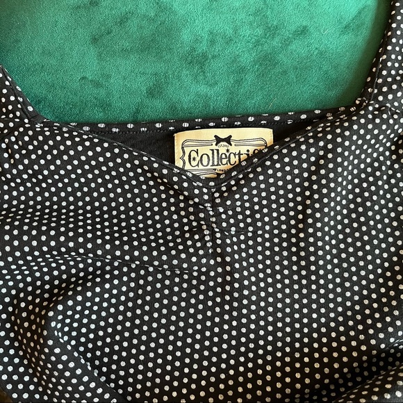 Collectif Polka Dot Pencil Dress - Picture 4 of 4